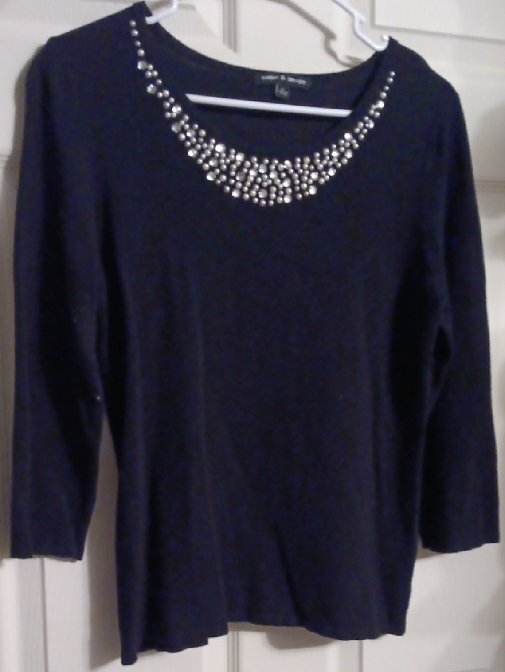 Cable & Gauge Black Knit Sweater Top